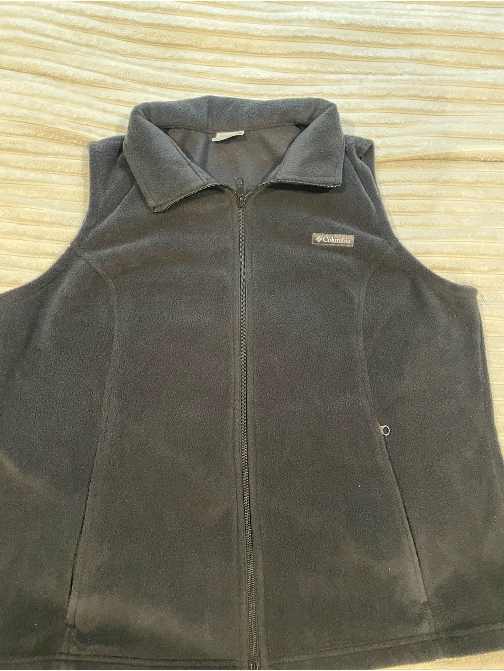 Columbia Men's Charcoal Grey Fleece Vest - Full Zip